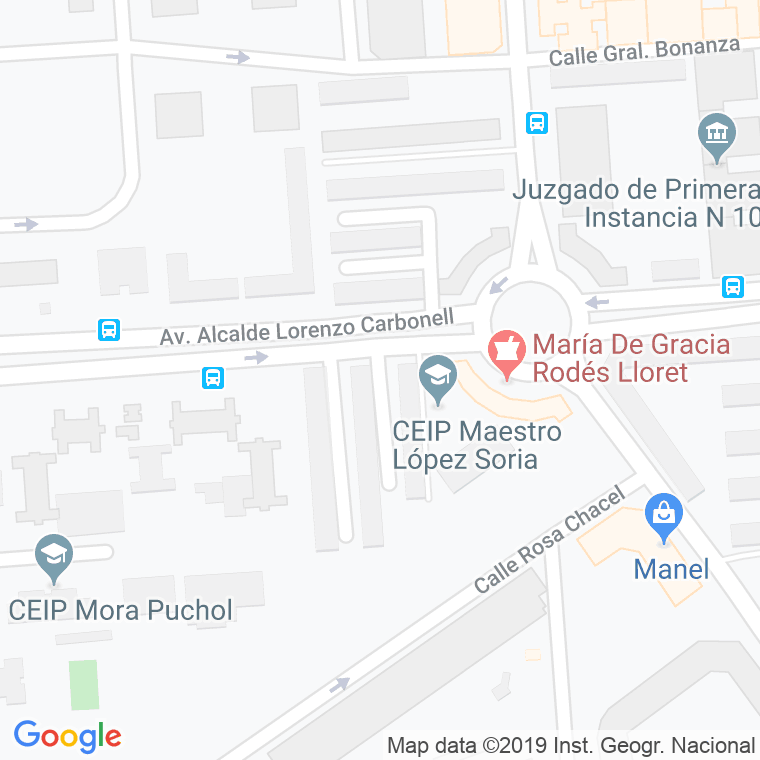 Código Postal calle Pavia en Alacant/Alicante