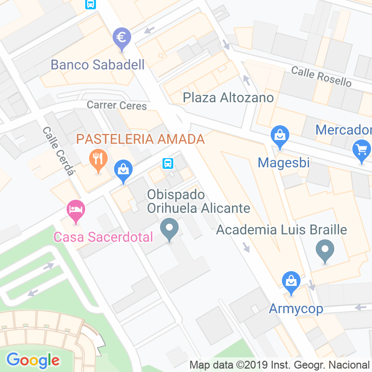 Código Postal calle Bañuls, pasaje en Alacant/Alicante