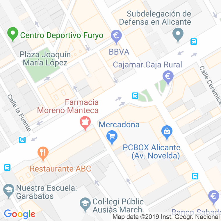 Código Postal calle Buenos Aires en Alacant/Alicante