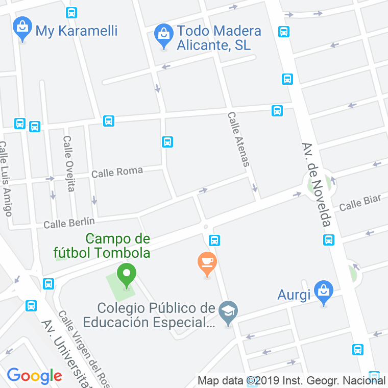 Código Postal calle Cibeles en Alacant/Alicante