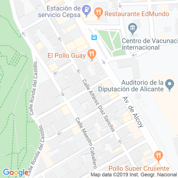 Código Postal calle Sargento Del Rio Llamas en Alacant/Alicante