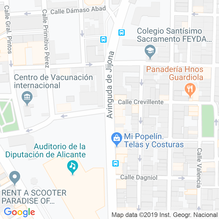 Código Postal calle Alcalde España en Alacant/Alicante