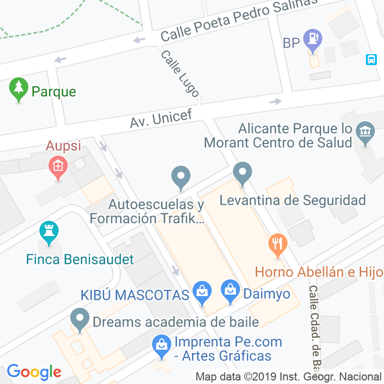Código Postal calle Daya Nueva en Alacant/Alicante