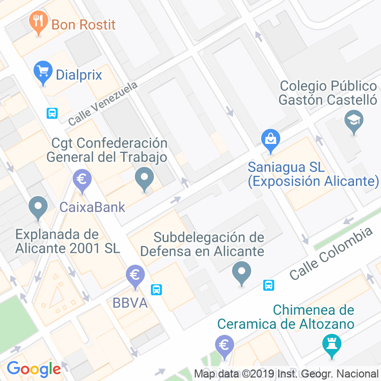 Código Postal calle Jose Reus Garcia en Alacant/Alicante