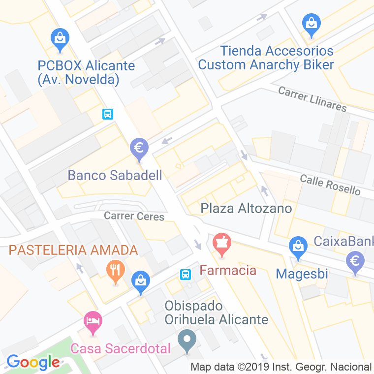 Código Postal calle Leonardo Da Vinci, pasaje en Alacant/Alicante