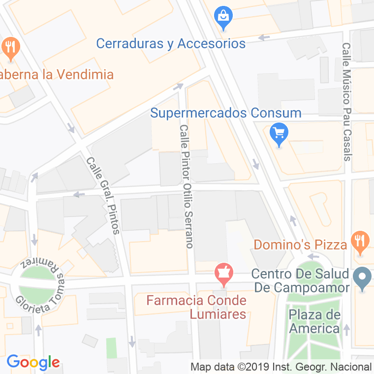 Código Postal calle Pintor Otilio en Alacant/Alicante