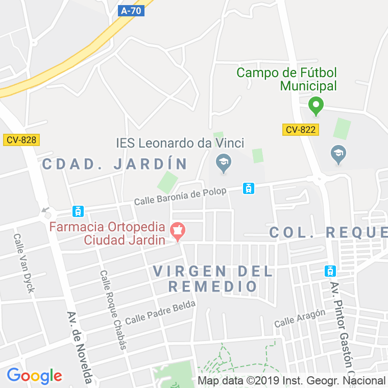 Código Postal calle Baronia De Polop en Alacant/Alicante
