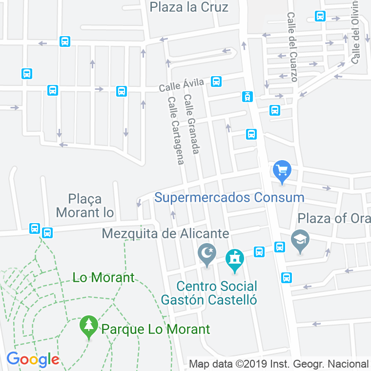Código Postal calle Cartagena en Alacant/Alicante