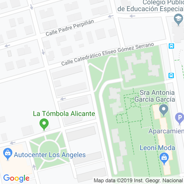 Código Postal calle Catedratico Eliseo Gomez Serna en Alacant/Alicante