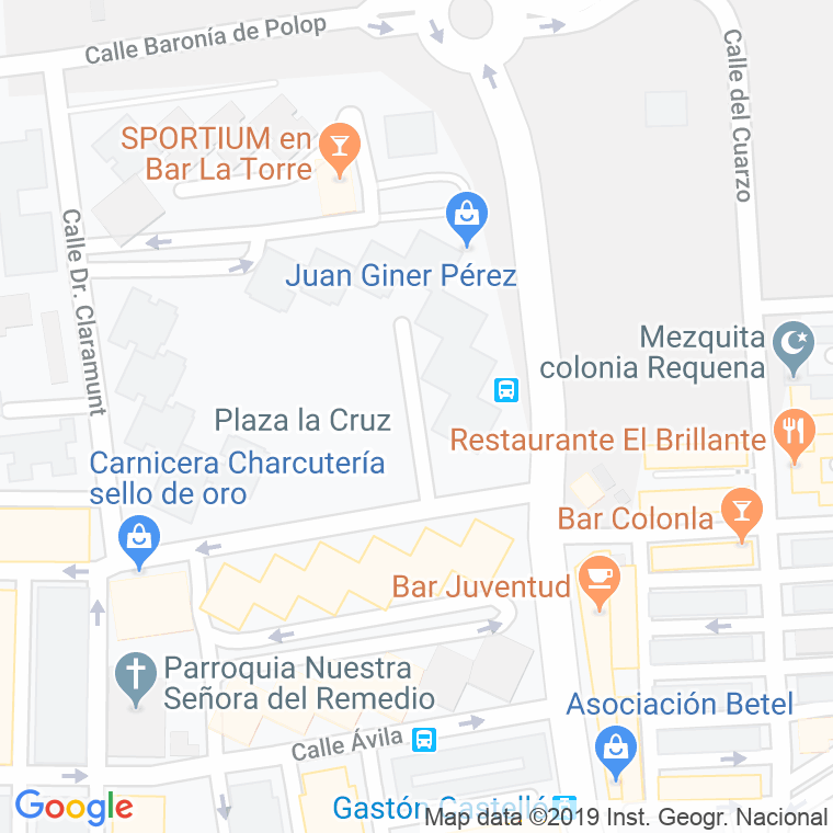 Código Postal calle Doctor Gascuñana Hernando, plaza en Alacant/Alicante