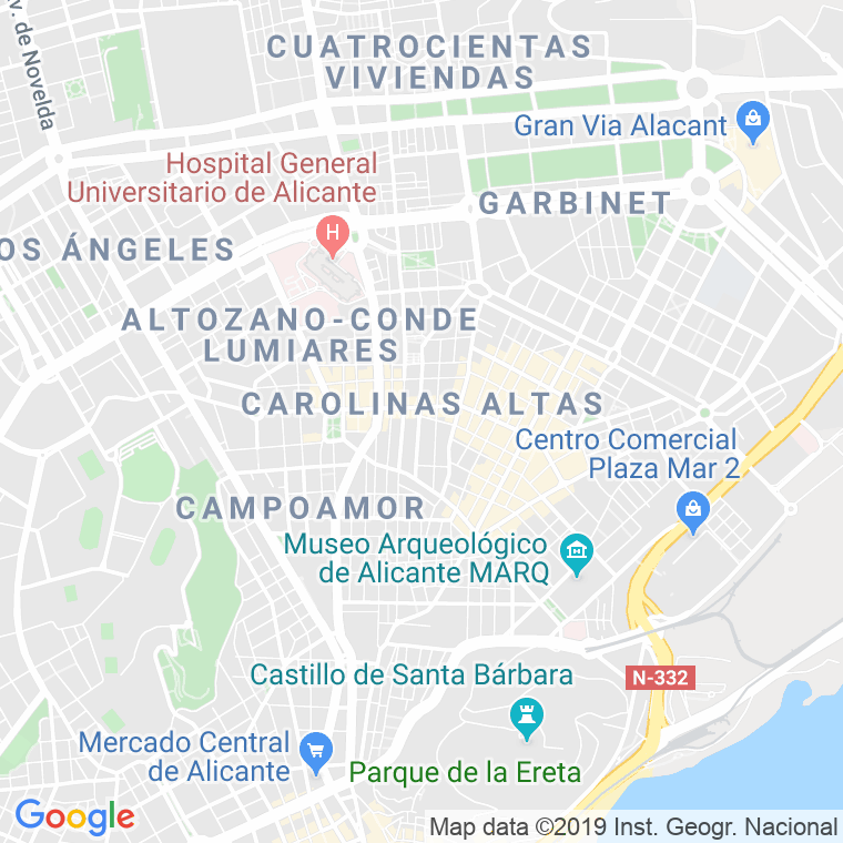 Código Postal calle Agost   (Impares Del 1 Al 7)  (Pares Del 2 Al 6) en Alacant/Alicante