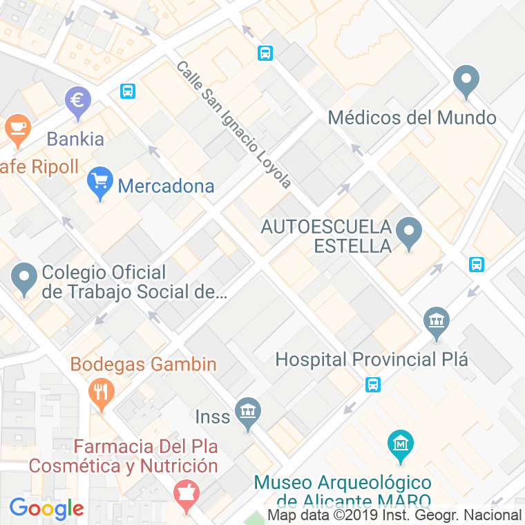 Código Postal calle Barcelona en Alacant/Alicante