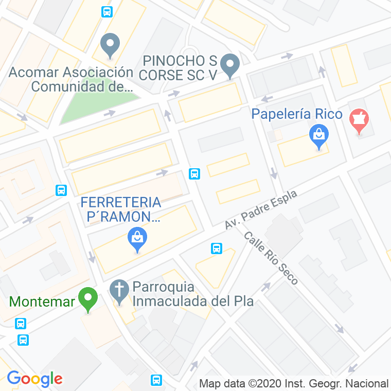 Código Postal calle Benferri, pasaje en Alacant/Alicante