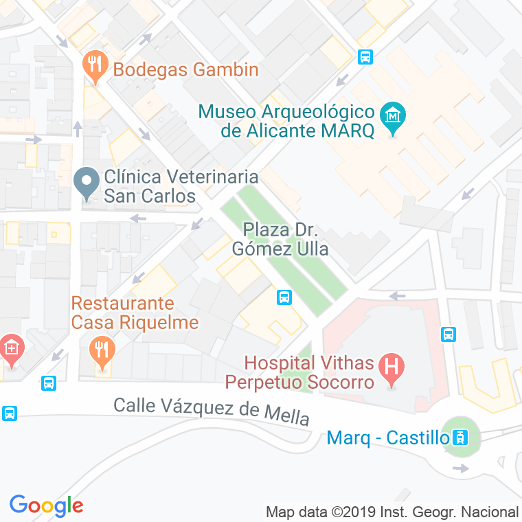 Código Postal calle Doctor Gomez Ulla, plaza en Alacant/Alicante