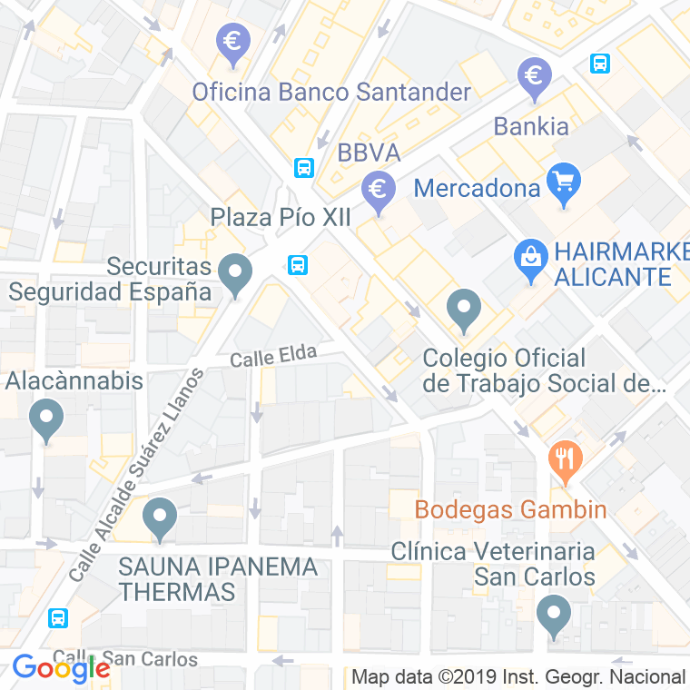 Código Postal calle Isaac Albeniz en Alacant/Alicante