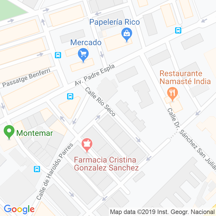 Código Postal calle Rio Seco en Alacant/Alicante
