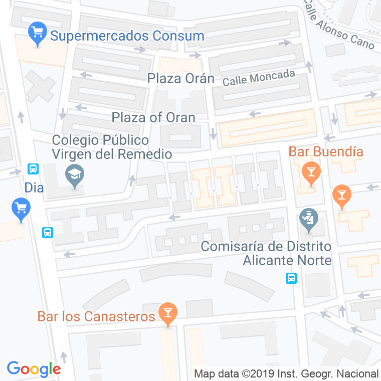 Código Postal calle Cooperacion, pasaje en Alacant/Alicante