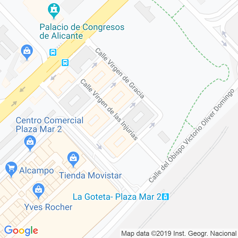 Código Postal calle Algar en Alacant/Alicante