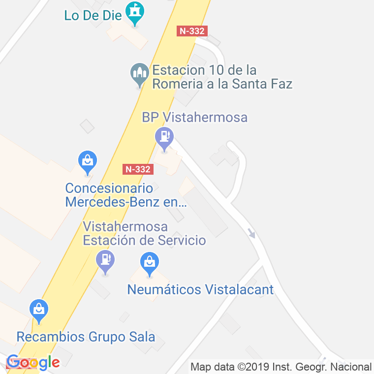 Código Postal calle De La Costa, camino en Alacant/Alicante