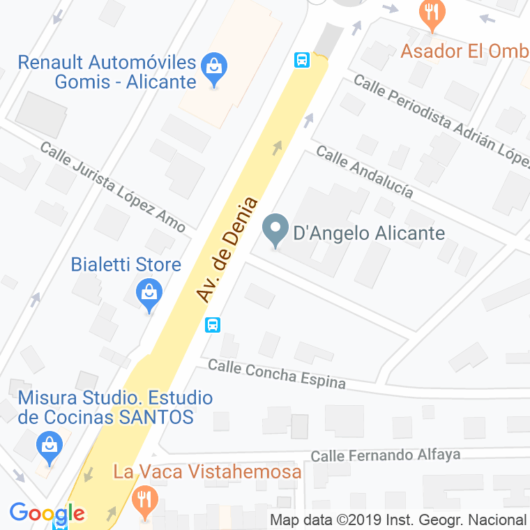 Código Postal calle Gabriel Y Galan en Alacant/Alicante