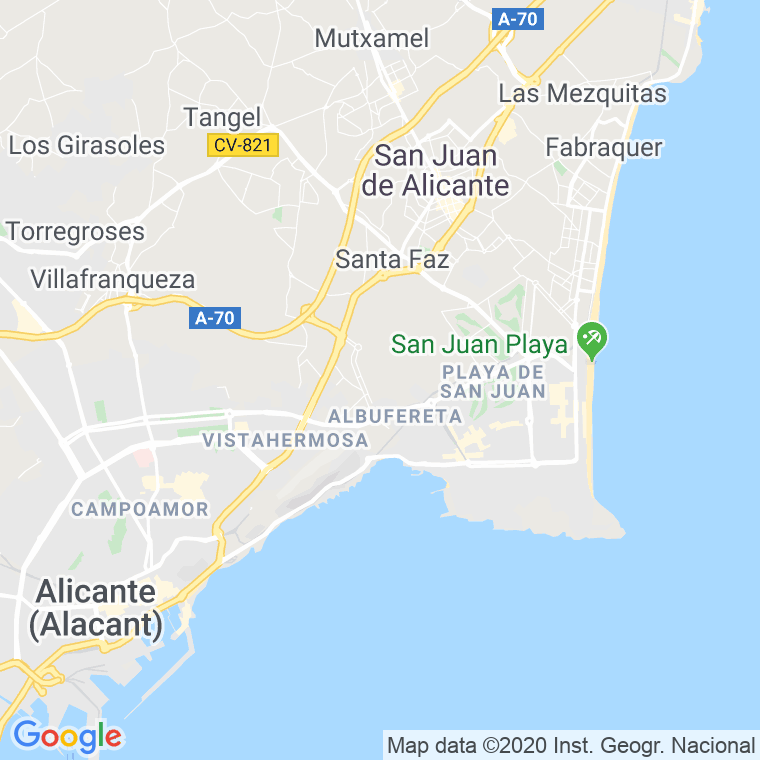 Código Postal calle Jose Barrerez Perez en Alacant/Alicante