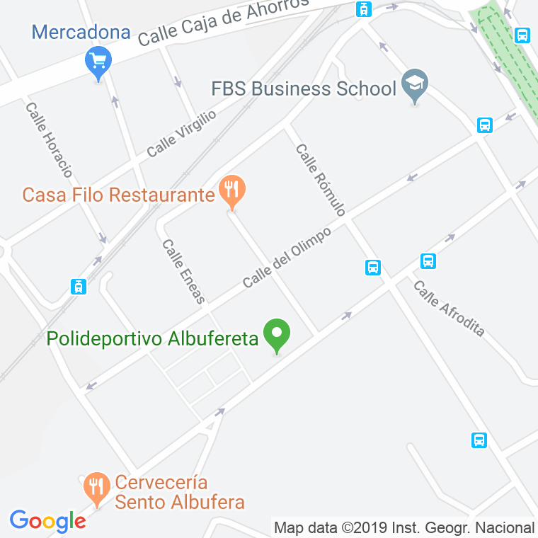 Código Postal calle Olimpo en Alacant/Alicante