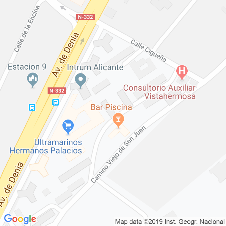 Código Postal calle Vistahermosa, complejo en Alacant/Alicante