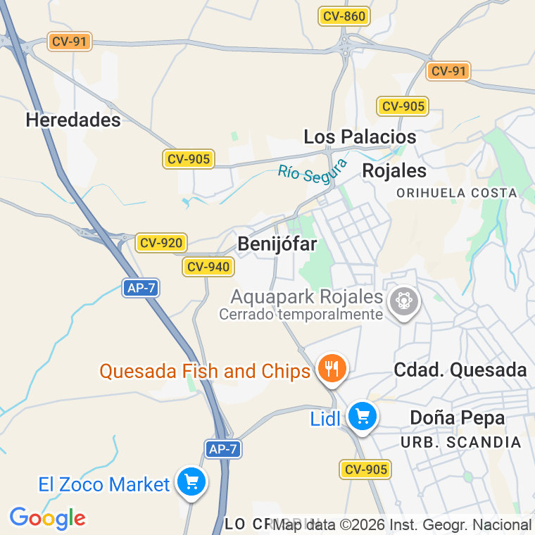 Código postal de Benijófar en Alicante