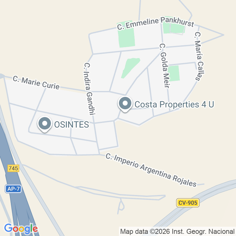 Código postal de Calle Maria Callas en Urbanizacion Monteazul