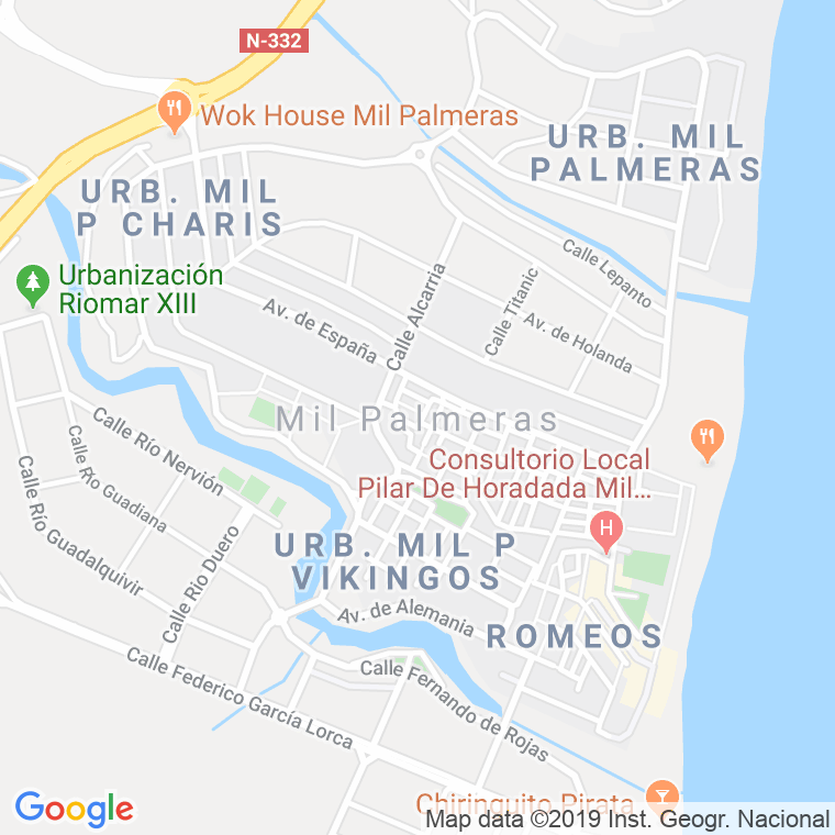 Código Postal de Mil Palmeras en Alicante