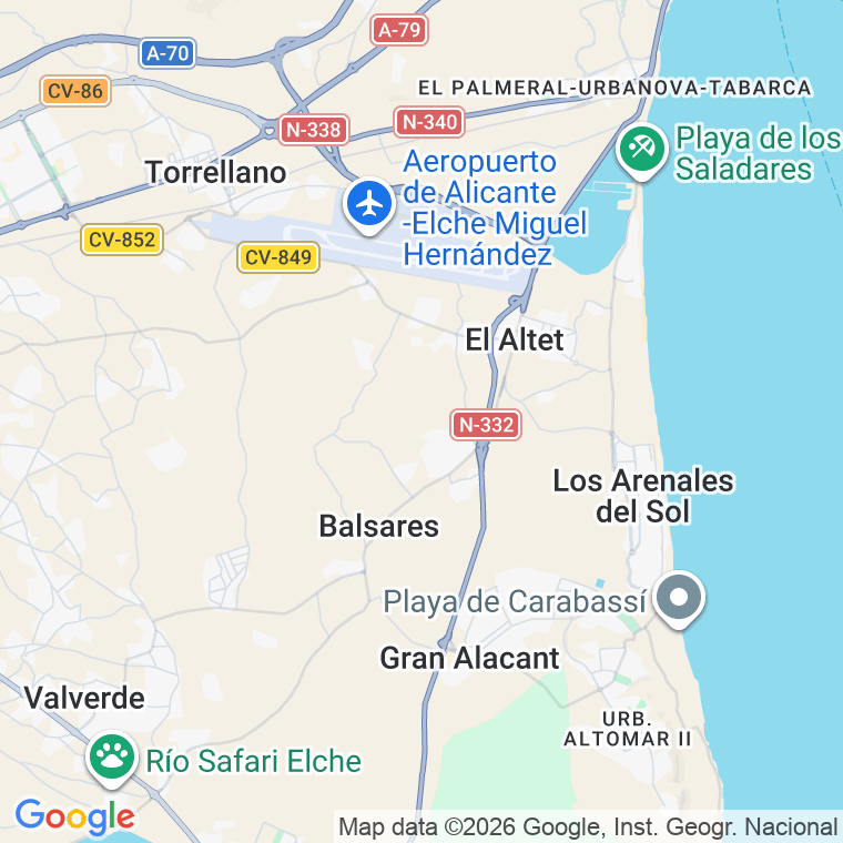 Código postal de Balsares, los (alicante) en Alicante