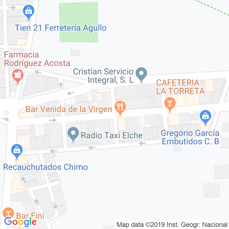 Código Postal calle Antonio Soria Gabaldon en Elx/Elche