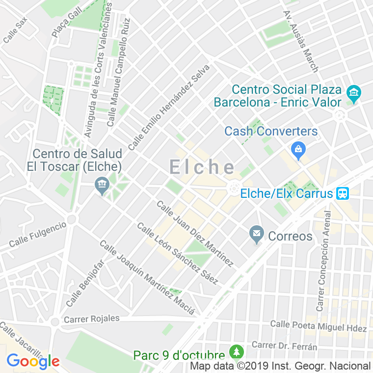 Código Postal calle Jose Garcia Ferrandez en Elx/Elche