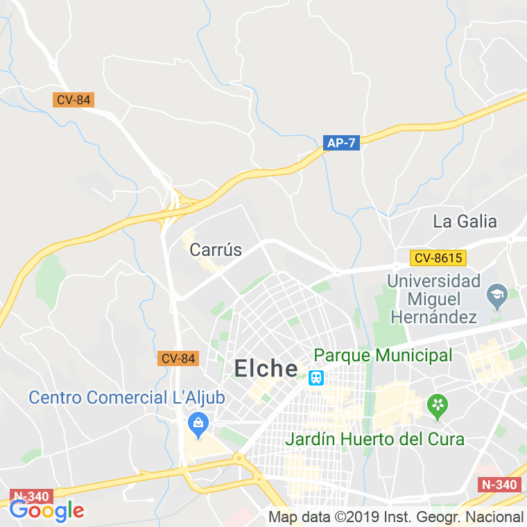 Código Postal calle Cañada en Elx/Elche