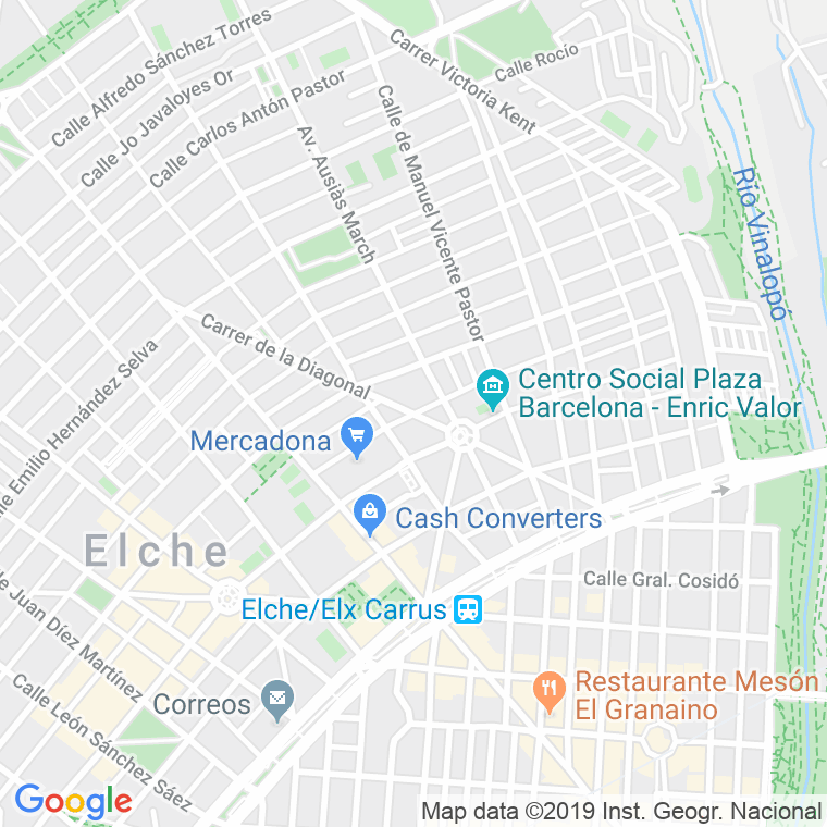Código Postal calle Diagonal en Elx/Elche