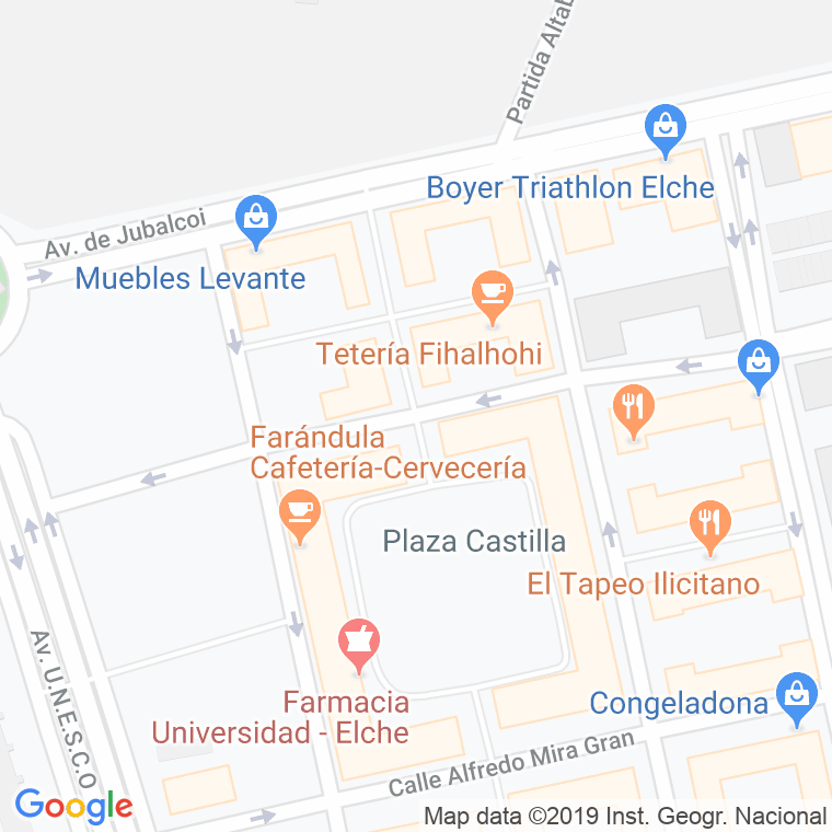 Código Postal calle Jaime Garcia Miralles en Elx/Elche