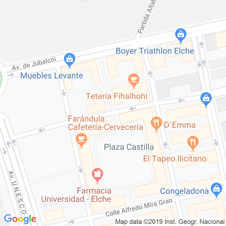 Código Postal calle Jaime Navarro Sabuco en Elx/Elche