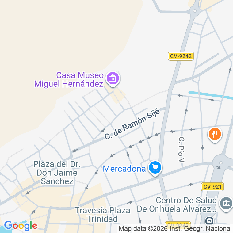 Código postal de Calle Adolfo Clavarana en Orihuela