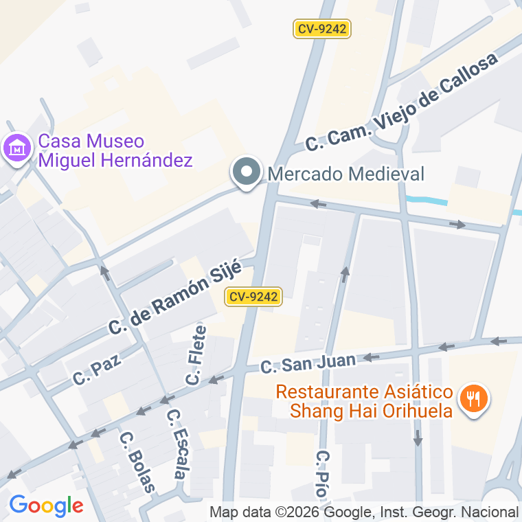 Código postal de Calle Ronda de Santo Domingo en Orihuela