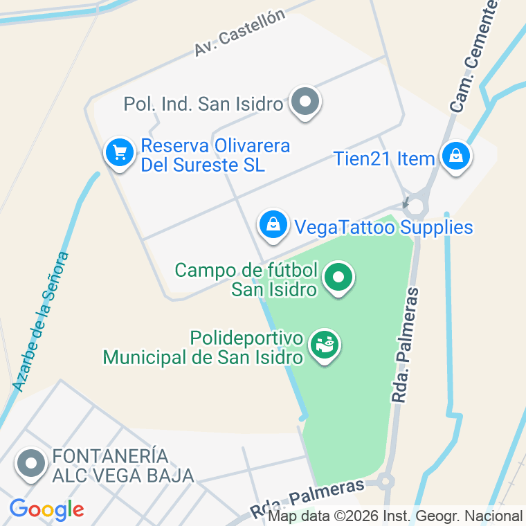 Código postal de Calle Huertos Familiares en San Isidro