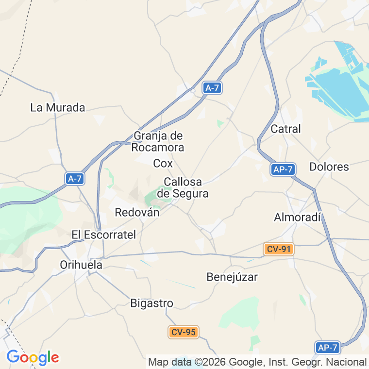 Código postal de Benimira en Alicante