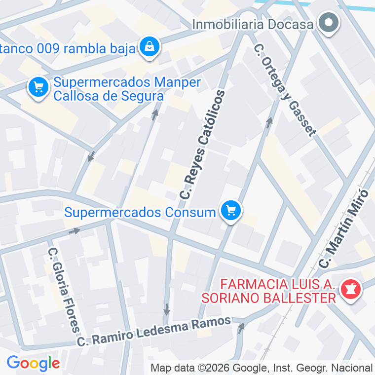 Código postal de Calle Reyes Catolicos en Callosa de Segura