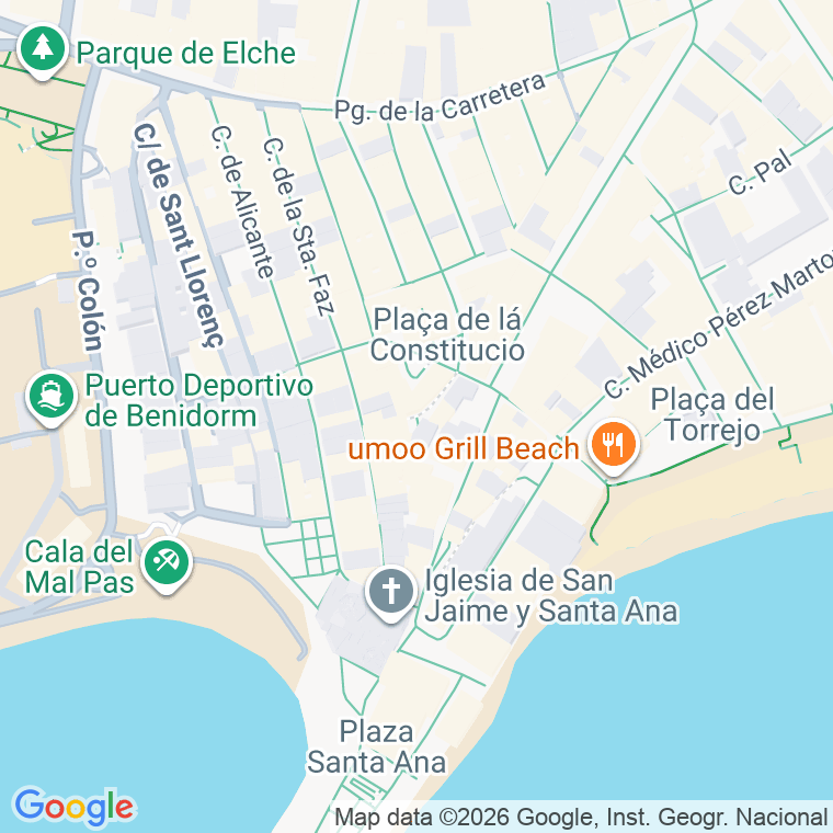Código postal de Costera del Barco en Benidorm