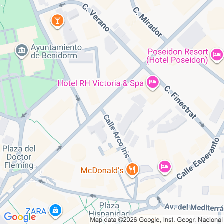 Código postal de Cruz, de La, Plaza en Benidorm