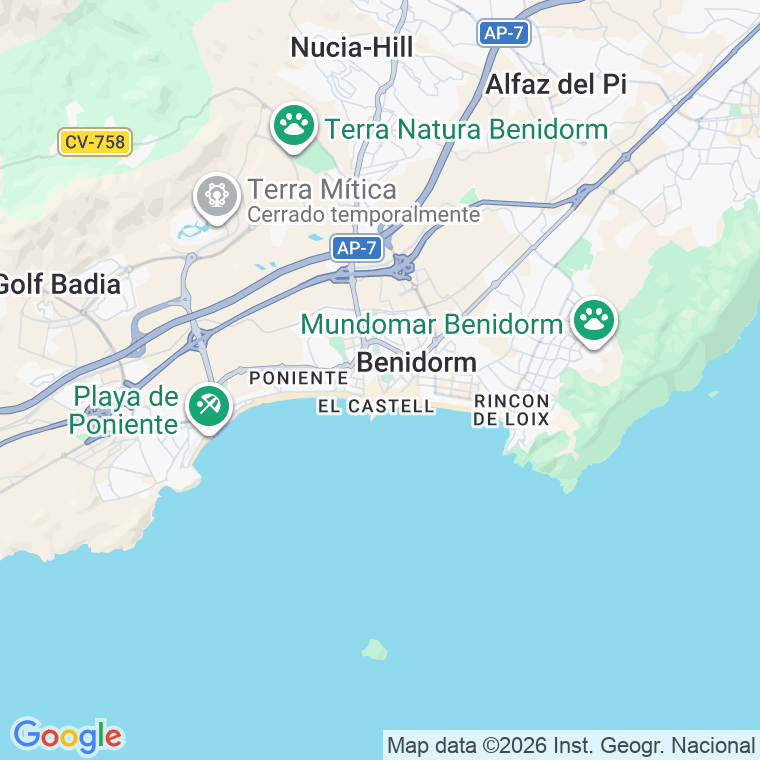 Código postal de Viento en Benidorm