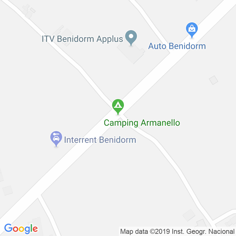 Código Postal calle Armanello, partida en Benidorm
