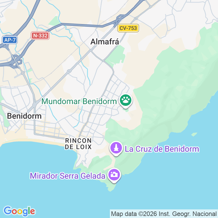 Código postal de Azagador, Urbanizacion en Benidorm