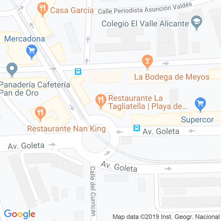 Código Postal calle Deportista Paqui Veza, glorieta en Alacant/Alicante