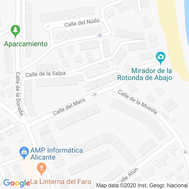 Código Postal calle Mero en Alacant/Alicante
