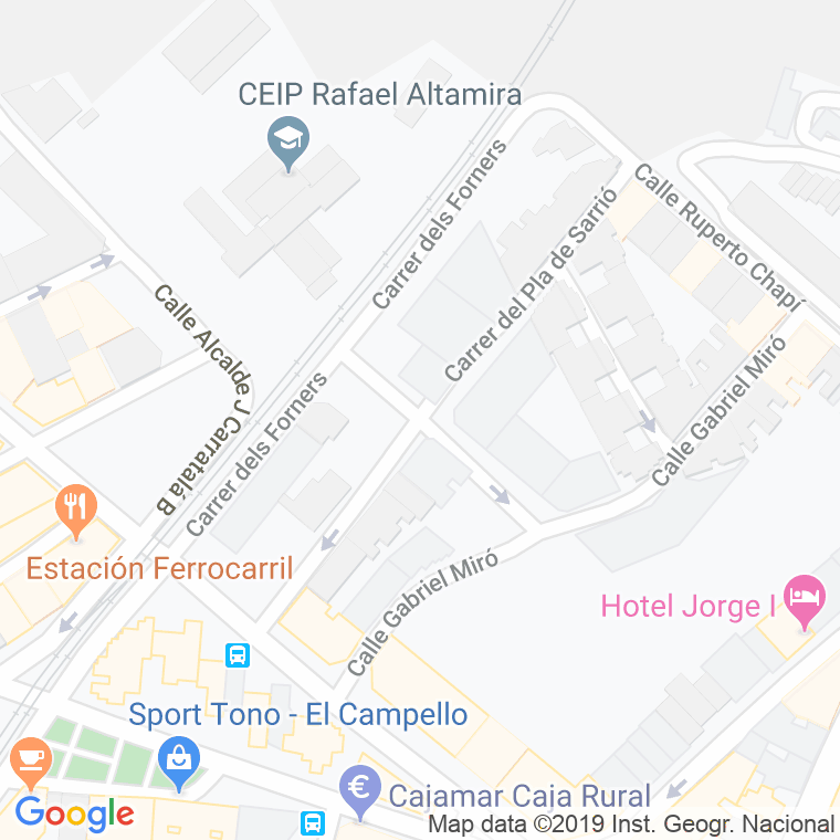Código Postal de Pla De Sarrio en Alicante
